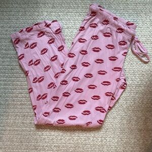 George🩵Lounge Pants with Red Lip Design
